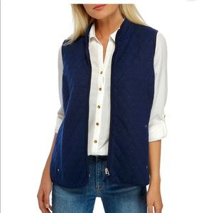 Kim Rogers quilted zip vest with side pockets